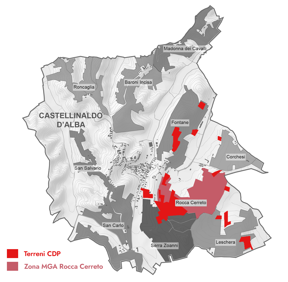 Karte Rocca Cerreto Bricco Serra Alba